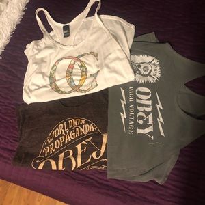 4 Obey Tank Tops